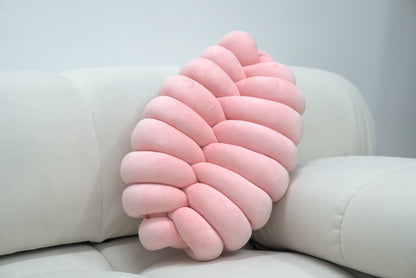 Knotte Woven Plush Knotted Caterpillar Cushion
