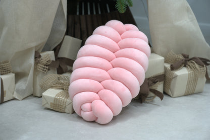 Knotte Woven Plush Knotted Caterpillar Cushion