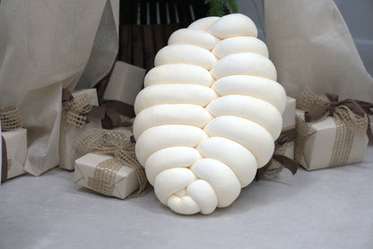 Knotte Woven Plush Knotted Caterpillar Cushion